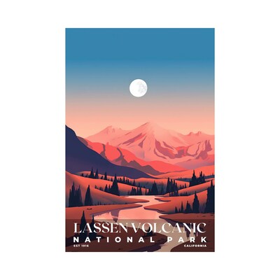 Lassen Volcanic National Park Poster, Travel Art, Office Poster, Home Decor | S3 - image1